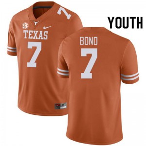 Youth Isaiah Bond Texas Orange Texas Longhorns #7 SEC Conference Limited Jersey 105736-322